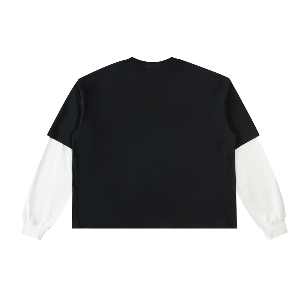 Good Kids Layered Contrast Sleeve Cotton T-Shirt